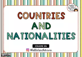 Vista previa - Juegos / Gamificación - COUNTRIES AND NATIONALITIES @hello.teacher.ana - página 1