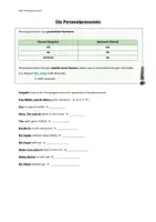 Vorschau - Arbeitsblätter - Personalpronomen im Deutschen (DaZ) - Seite 1