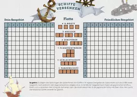 Vorschau - Spiele - Spielbogen: "Schiffe versenken" als kostenloser Download - Seite 1
