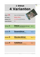 Vorschau - Arbeitsblätter - 4 Diktatformen zum RS-Thema "Wörter mit sp" (12) - Deckblatt