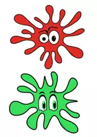 Vorschau - Bildkarten - Flash cards Farben mit Klecksen zum Ausschneiden – Bild- und Wortkarten – DaZ/DaF - Seite 2