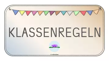 Vorschau - Bildkarten - Klassenregeln - Deckblatt