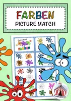 Vorschau - Stationenlernen - Farben: Spiel – Picture match / Find it mit Hilfekarte und mehreren Spielvarianten – DaZ/DaF - Deckblatt