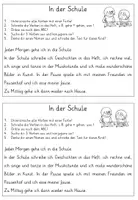 Vorschau - Arbeitsblätter - Lesetext: In der Schule - Seite 1