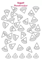 Vorschau - Mal- und Bastelvorlagen - August Moodtracker 🍉 - Seite 3