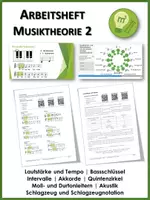 Vorschau - Arbeitsblätter - Arbeitsheft Musiktheorie (Teil 2) mit Erklärvideos, Onlineübungen und Lösungen - Deckblatt