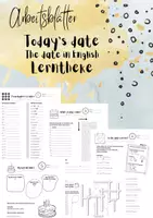 Vorschau - Arbeitsblätter - Today's date - The date in English - Datum - Lerntheke - Deckblatt