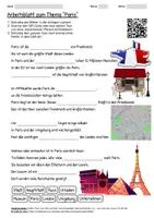 Vorschau - Arbeitsblätter - Arbeitsblatt "Paris" + Onlineübung & MP3 + Mindmap + Infografik - Deckblatt