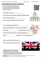 Vorschau - Arbeitsblätter - Arbeitsblatt "Parlament" + Onlineübung & MP3 + - Deckblatt