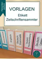 Vorschau - Mal- und Bastelvorlagen - Vorlagen Etikett für Zeitschriftensammler - Deckblatt