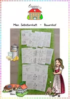 Vorschau - Arbeitsblätter - Bauernhof / Tiere: Selbstlernheft / Arbeitsheft (Differenziert) - DaZ / Sachunterricht - Kl. 1/2 - Deckblatt