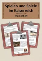 Vorschau - Arbeitsblätter - Spielen und Spiele vor 100 Jahren - Themenheft VI - Deckblatt
