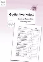 Vorschau - Merkblätter - Bogen Gedichtwerkstatt zur Auswertung und Transparenz - Deckblatt