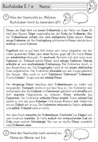 Vorschau - Stundenentwürfe - Buchstabe E / e - Einführung in GRUNDSCHRIFT - inklusive Geschichte und Puzzle - Seite 1