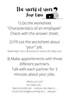 Vorschau - Stundenentwürfe - World of Work 1: Characteristics & Activities in different Jobs - Seite 1