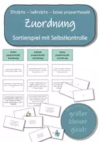 Vorschau - Stationenlernen - Direkte, indirekte, keine proportionale Zuordnung - Sortierspiel (Mathematikspiel) - Deckblatt