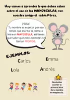 Vista previa - Unidades / Secuencias / Situaciones de Aprendizaje - Uso de la mayúscula 1º primaria - Portada