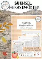 Vorschau - Arbeitsblätter - Herbst Suchsel für den DAZ- und Deutschunterricht - Deckblatt
