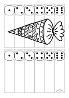 Vorschau - Spiele - Puzzle / Würfelspiel / Schneideübung „SCHULTÜTE“ (Zahlen bis 6 & Würfel) - Seite 3