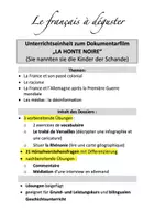 Vorschau - Unterrichtsreihen - UE: Versailler Vertrag / Besetzung des Rheinlands durch französische Kolonialtruppen - Deckblatt