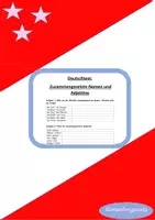 Vorschau - Arbeitsblätter - Deutschtest Klasse 3 zusammengesetzte Nomen und Adjektive --> Einsterns Schwester Edition - Deckblatt