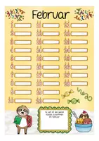 Vorschau - Mal- und Bastelvorlagen - Geburtstagskalender Faultierklasse - Seite 3