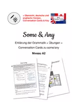 Vorschau - Stundenentwürfe - Some & Any - Übersicht, Erklärung, Grammatik, Sprechübung - A2 - Deckblatt