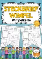 Vorschau - Arbeitsblätter - Das bin ich Steckbrief Wimpel - Deckblatt