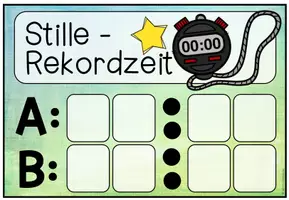 Vorschau - Poster - Stille Rekordzeit - Schilder (Classroom Management) Version 2021 - Seite 2
