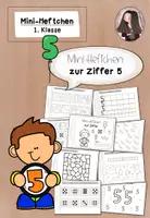 Vorschau - Arbeitsblätter - Mini-Heft Zahl 5 | Ziffer schreiben Mengen Klasse 1 - Deckblatt