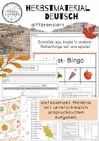 Vorschau - Arbeitsblätter - Herbst Herbstmaterial Deutsch Klasse 1 und 2 - Deckblatt