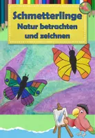 Vorschau - Mal- und Bastelvorlagen - Kunst Sommer, Schmetterlinge, Grundschule - Deckblatt