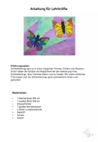 Vorschau - Mal- und Bastelvorlagen - Kunst Sommer, Schmetterlinge, Grundschule - Seite 1