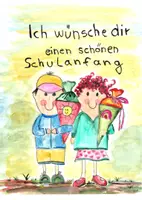 Vorschau - Arbeitsblätter - Ein Gruß zum Schulanfang zum Ausdrucken o. Ausmalen - Deckblatt
