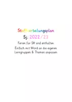 Vorschau - Lehrpläne/Lehrermaterial - Editierbarer Stoffverteilungsplan 2022-23 Schleswig-Holstein mit Schulferien im Word Format - Seite 2