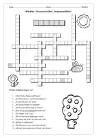 Vorschau - Arbeitsblätter - Stilmittel Kreuzworträtsel Sommergedichte - als Word & PDF - Seite 1