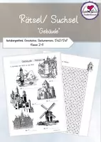 Vorschau - Arbeitsblätter - Suchsel/ Rätsel "Gebäude" Klasse 2-6" - Deckblatt