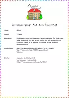 Vorschau - Arbeitsblätter - Bauernhof & Tiere: Lesespaziergang (Bewegtes Lesen) - Deutsch / Sachunterricht - Kl. 1/2 - Seite 1