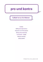 Vorschau - Arbeitsblätter - DaZ B1 Pro und Kontra/ Fußball ist nur für Männer - Deckblatt