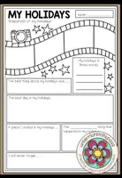 Vorschau - Arbeitsblätter - My Holidays - Kreativer Ferienbericht für den Englischunterricht (2 Worksheets) - Deckblatt
