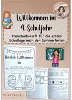 Vorschau - Arbeitsblätter - Willkommens-Heft zum Schulstart in Klasse 4 - Deckblatt