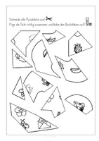 Vorschau - Mal- und Bastelvorlagen - B, Puzzle, Anlaut, Anfangsunterricht, Buchstabe B - Seite 2