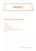 Vorschau - Arbeitsblätter - DaZ A2 Konversation Thema Freizeit - Deckblatt