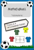 Vorschau - Präsentationen/Tafelbilder - Mathefußball (Kopfrechenspiel) - Tafelmaterial (Fußball, Trikots) - Deckblatt