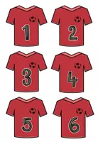 Vorschau - Präsentationen/Tafelbilder - Mathefußball (Kopfrechenspiel) - Tafelmaterial (Fußball, Trikots) - Seite 3