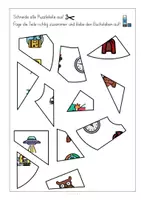 Vorschau - Arbeitsblätter - U, Puzzle, Anlaut, Anfangsunterricht, Buchstabe U - Seite 1