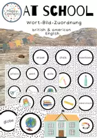 Vorschau - Spiele - At School Wort-Bild-Zuordnung - Deckblatt