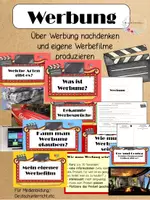Vorschau - Arbeitsblätter - Werbung und eigene Werbefilme produzieren - Deckblatt