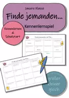 Vorschau - Spiele - Schulstart / Kennenlernen / Namen lernen – Finde jemanden… (Spiel) - Deckblatt