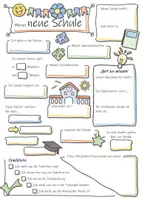 Vorschau - Mal- und Bastelvorlagen - Meine neue Schule (Sketchnotes) - Seite 2